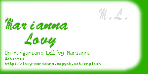 marianna lovy business card